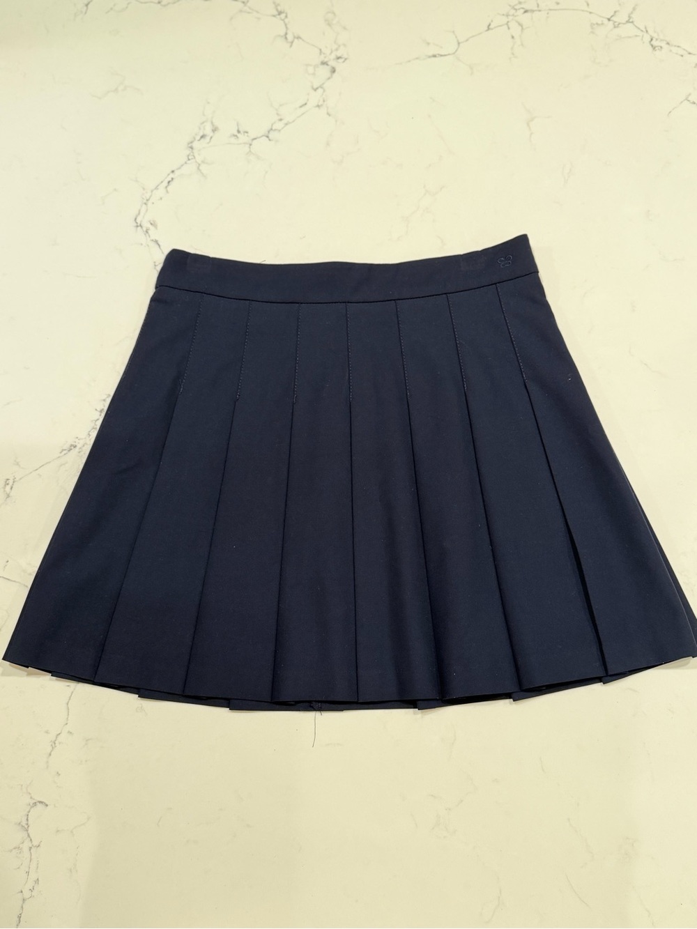 Sunday Best Navy Pleated Skater Skirt